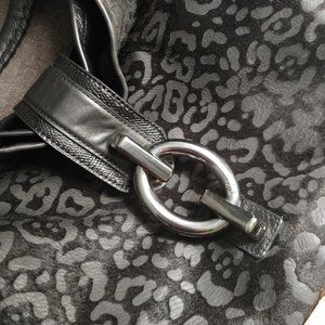 diane von furstenberg Black Hobo Bag w/ fur/hide on front (copy)